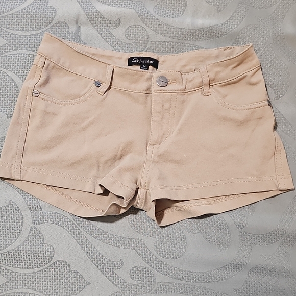 Shinesdar Pants - Tan Jean Shorts with Classic Design